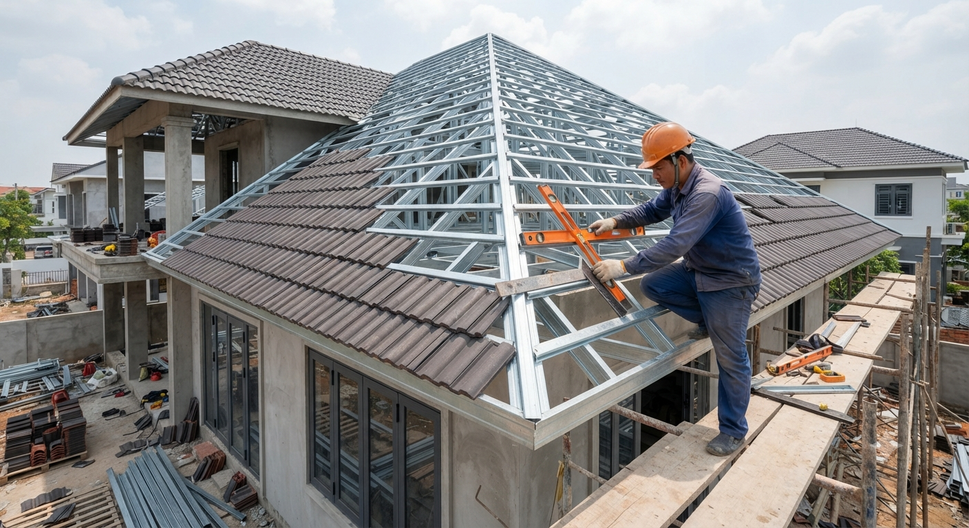 Cách xác định và tính toán độ dốc mái