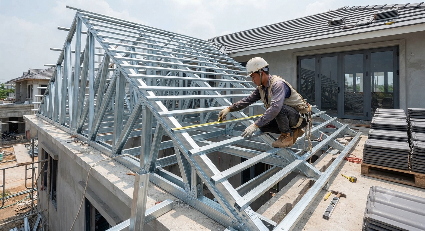 Phương pháp tính toán và bố trí khoảng cách thanh kèo chuẩn xác